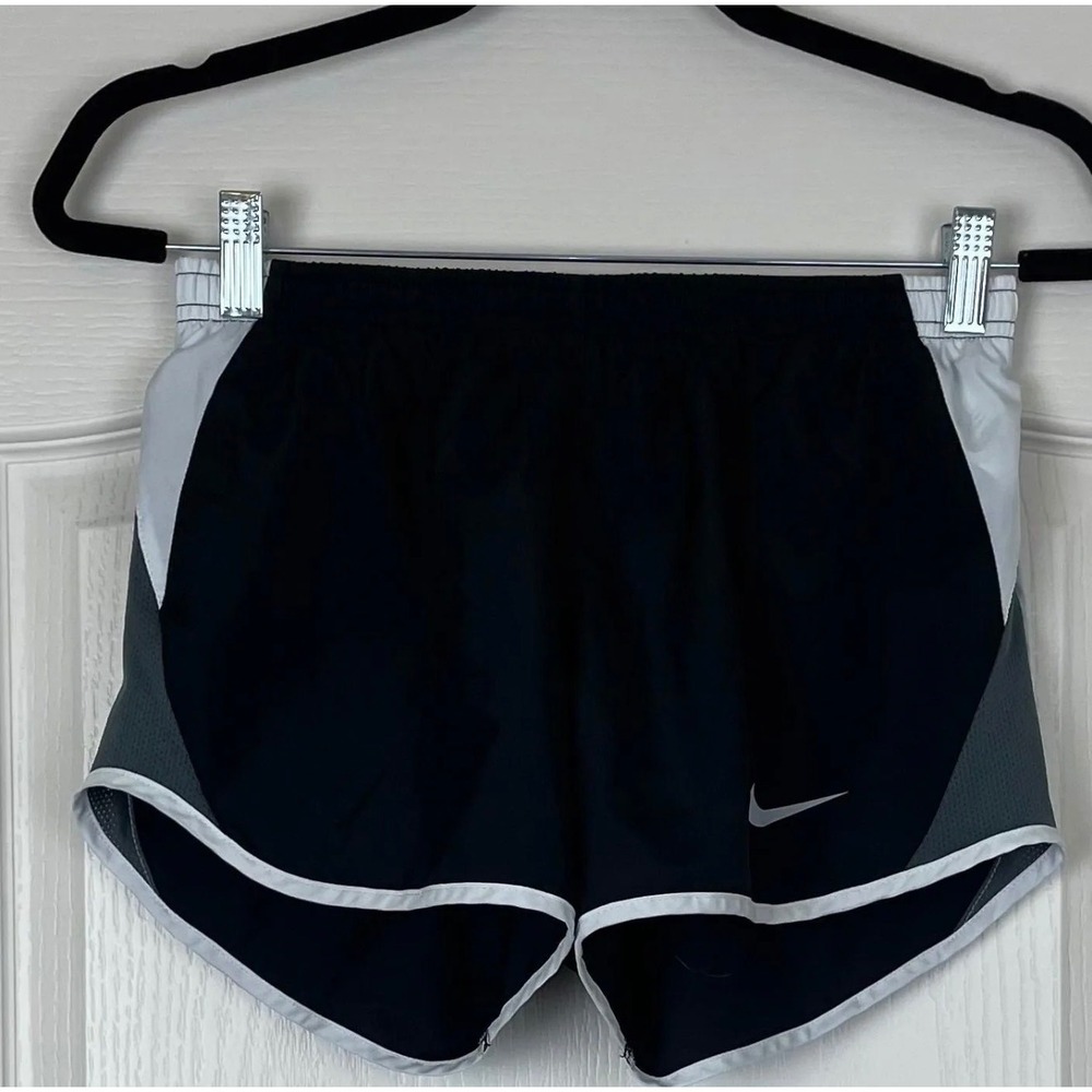 Nike Dri-FIT Tempo Running Shorts Black White Grey Womens XS Athletic Gym